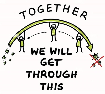 qt=q_98 A drawing of three people holding hands and one is pointing to the sky.